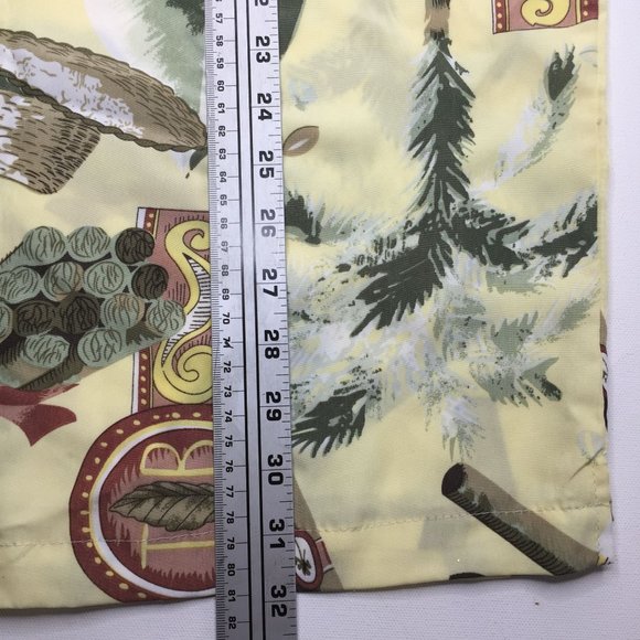 DC Classic Men's Yellow Hawaiian Shirt Las Vegas Palms Cigars Size XL Ex Large - Picture 7 of 9